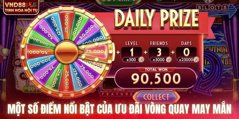 Một số điểm nổi bật của ưu đãi vòng quay may mắn